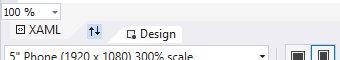 Swap panes between XAML and Design panel