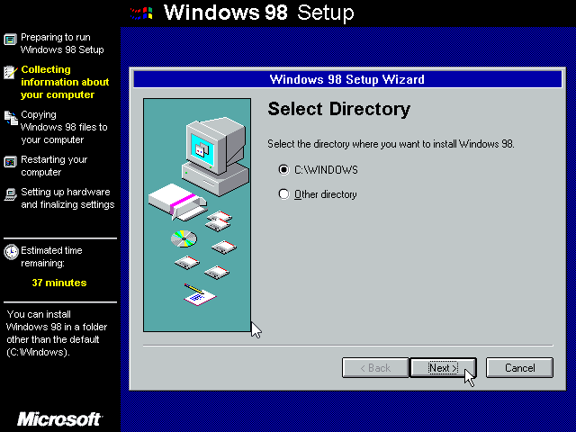 Gambar 7. Wizard setup meminta kamu memilih direktori instalasi Windows